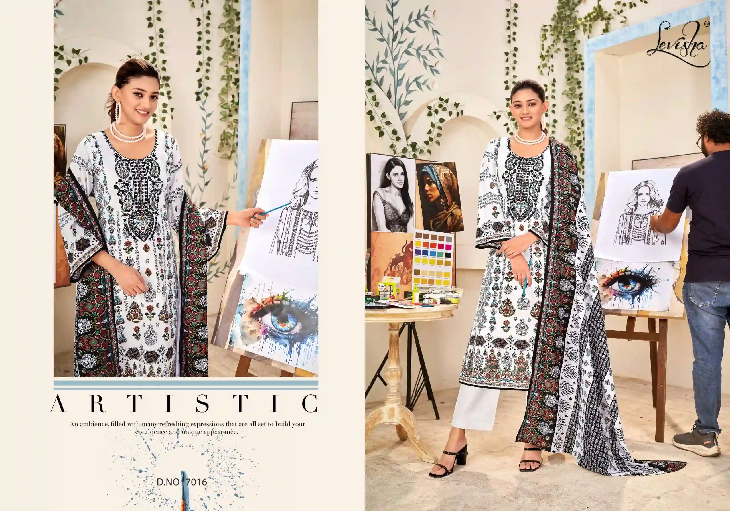Levisha Naira Nx Vol 7 Cotton Wholesale Pakistani Salwar Suit Catalog — Wholesale Salwar Suits, Levisha wholesale from Surat — view 4